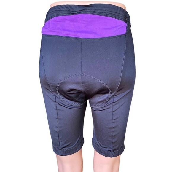 NIKE Echelon Black & Purple Cycling Compression Padded Bike Shorts ~ Men's LARGE - Picture 2 of 5